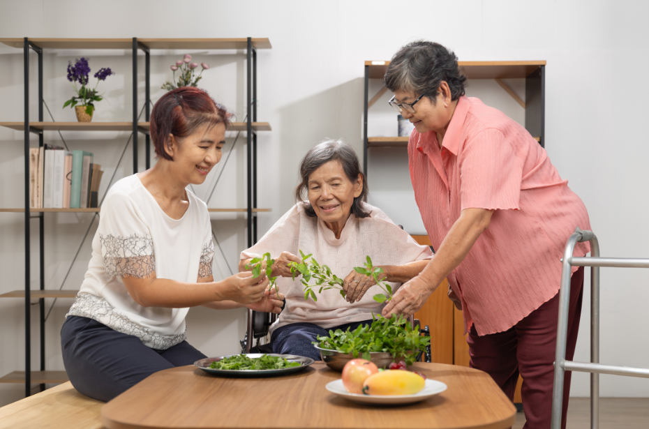 effective communication strategies for dementia clients family support worker assistance cooking plants vegetables