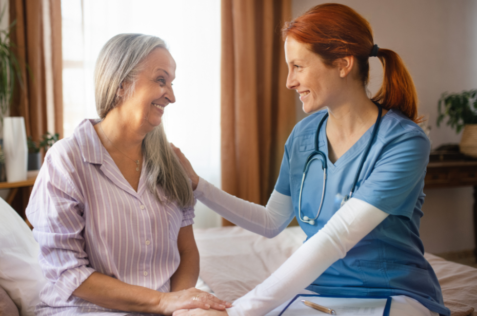 support worker nurse assisting client rapport trust professional boundaries care interaction