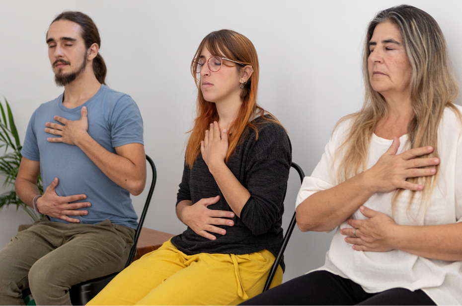 group relax christmas balance self care holiday season disconnect meditation holidays planning 